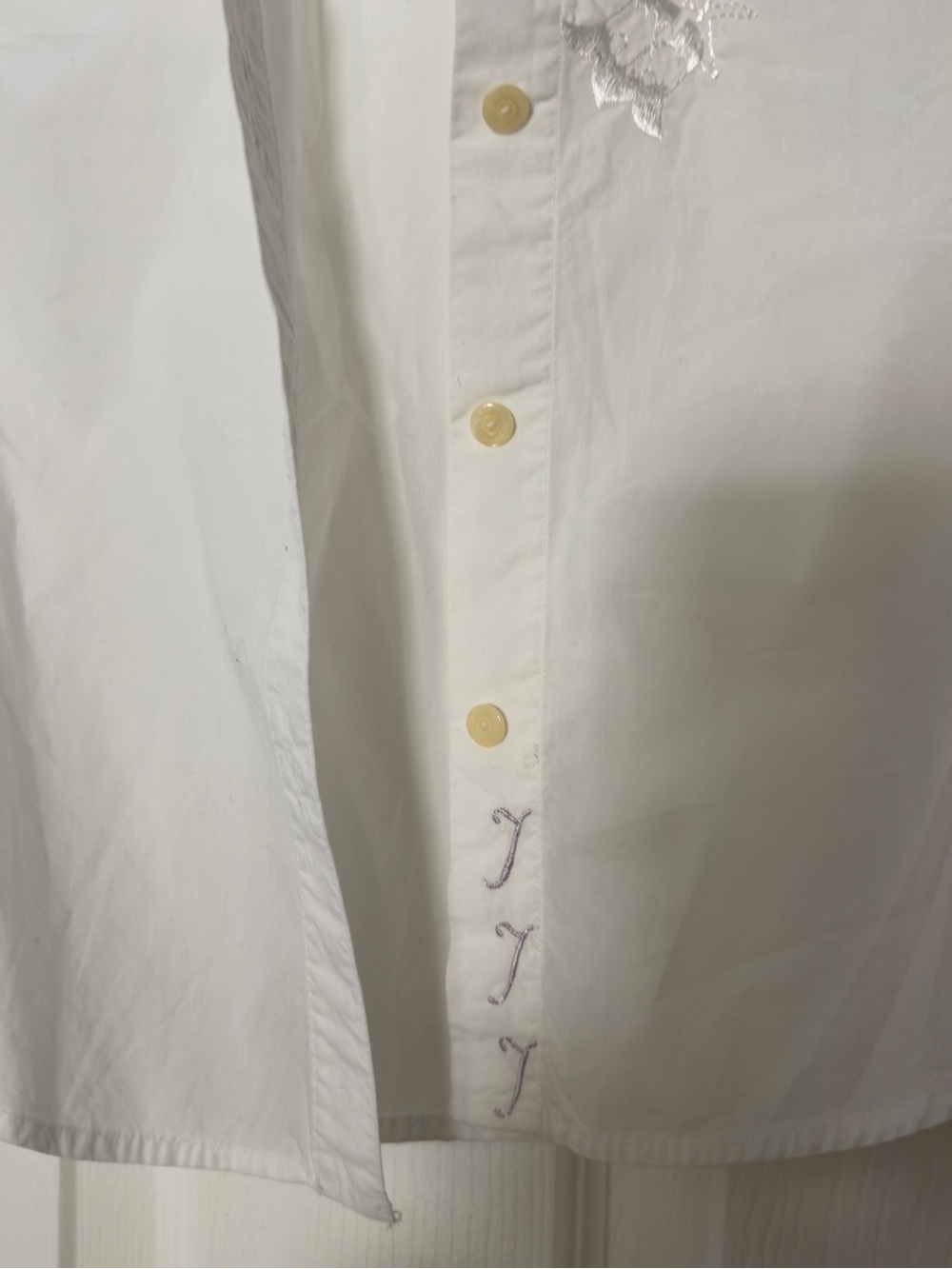 3J Workshop Johnny Was White Floral Embroidered Button-Up Shirt Size S - Picture 2 of 6